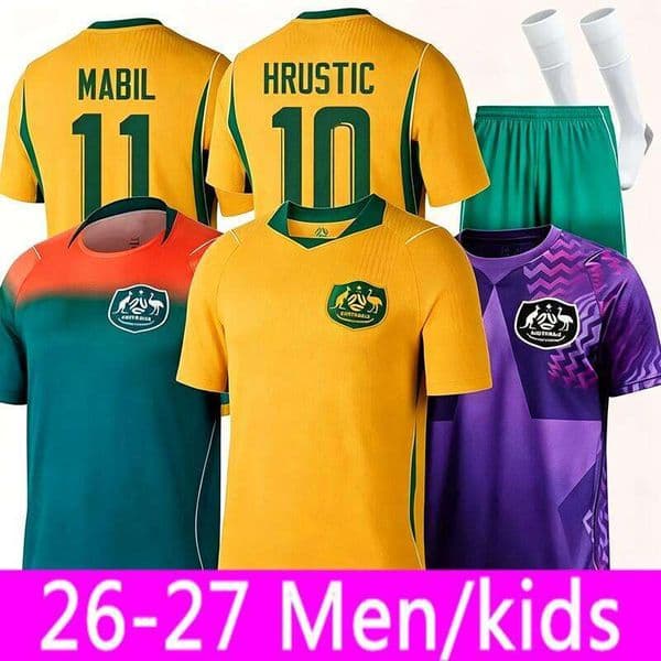 Australia 2026 Sports Outdoors S-4XL men kit kids Athletic Outdoor Apparel 25 26 Soccer Wear Soccer Jerseys Australia
