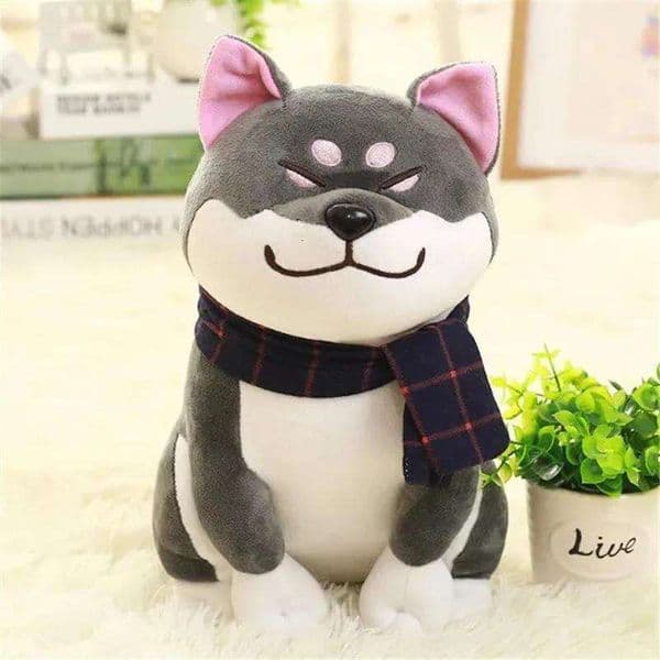 25cm Scarf Shiba Inu Plush Toy Japanese Doll Doge Dog Stuffed Animal Toys Children Gift LJ201126