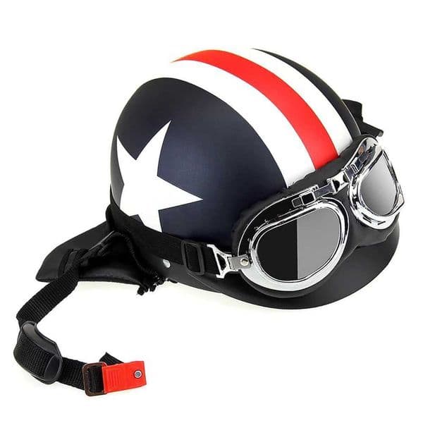 Half Open Face Bike Helmet with Goggles Visor Scarf Biker Scooter Touring Helmet Touring Helmet bike Helmet with Goggles Visor Z260602