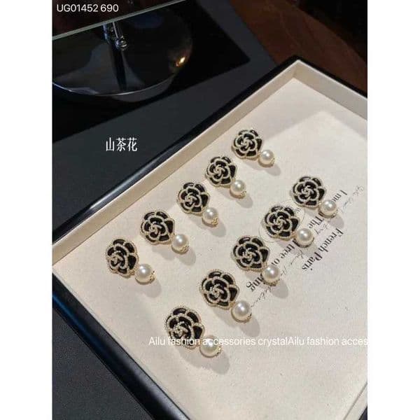 earrings luxury jewelry Versatile camellia pearl for earring elegant womens women free shipping fashion jewelry 2024 X260603