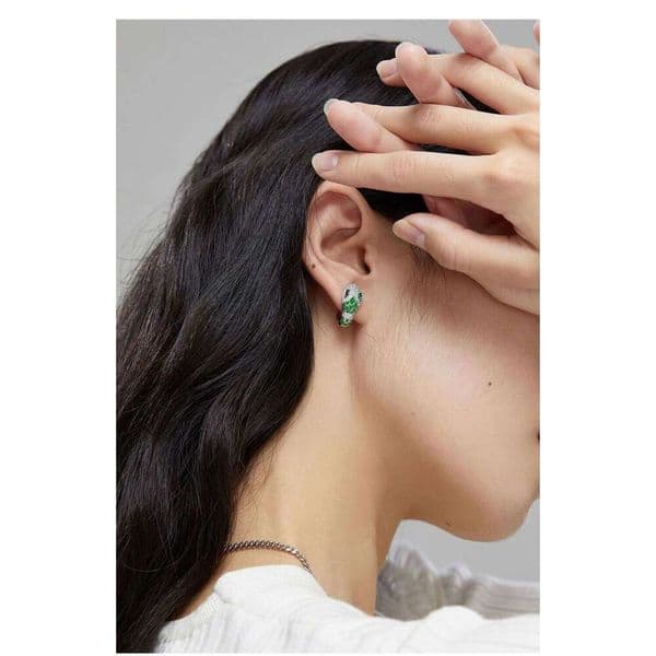 Green Snake 2026Trendy Stud Earrings New High-End Popular Ear Accessories Mid-Autumn Festival Gift For Girlfriend