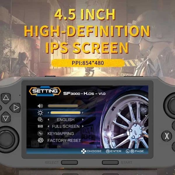 Console SF3000HD Retro Game Handheld Video Linux System 45 Inch 854480 IPS Sn 3000mAh Portable Pocket Player Games SF3000J260603