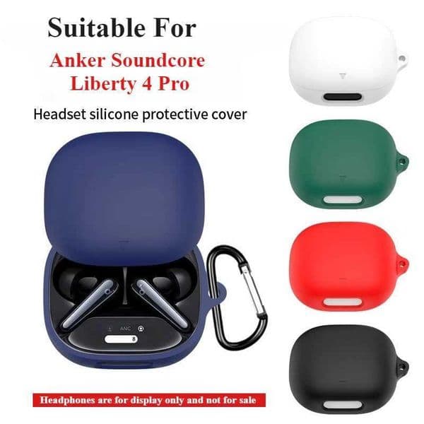 Silicone Carrying Case For Anker Soundcore Liberty 4 Pro Earphone Dustproof Scratchproof Scratch Resistant Protector Sleeve 2025T260602