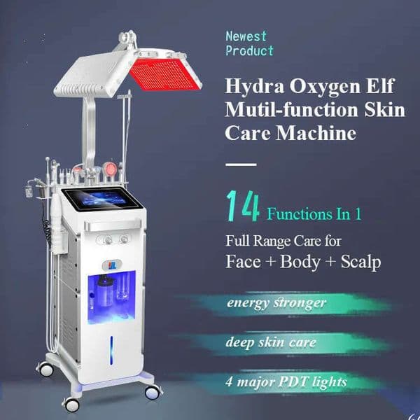 Professional Skin Care Scalp Treatment Product Oxygen Facial Deep Cleaning Machine Vibration Handle RF Microdermabrasion Anti Aging Handles