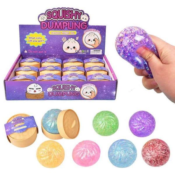 Mini Squeeze Stress Relief Dumplings in Boxes Soft and Transparent TPR Toys Sensory Squeeze Stress Relief Toys T260602