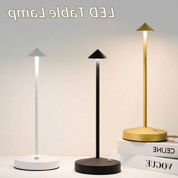 Lamp Hotel Rechargeable Table Creative Dining Touch Led Bar Coffee pro Table Lamp Lampada Da Tavolo Decorative Desk Lamp M260603