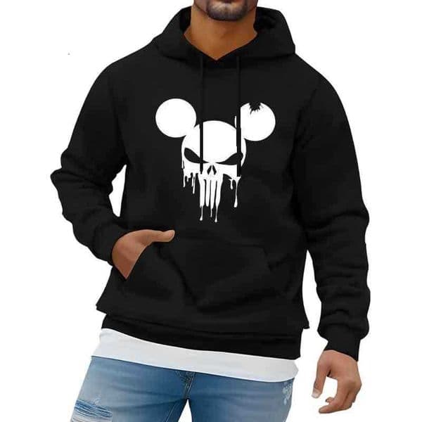 Autumn Spring Creative Trendy Print Hoodie Black Y2K Men's Women's Casual Long Slve Flce Strtwear Pocket Male Pullover D260603