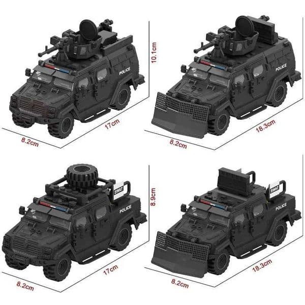 Special pol explosive brontosaurus armored vehicle military pol assembly model building blocks off-road car toy car boyJ260603