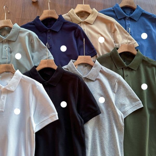 Vintage Americana Collared Tee Summer Clean Fit Short Sleeve Unisex Preppy Style Shirt Classic Pony Embroidery Cotton Polo Tops CP167