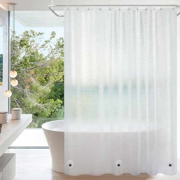 PEVA Shower Curtain Translucent Lining Waterproof Clear Bathtub Bathing Cover Bathroom Bath Curtains Liner with Magnets