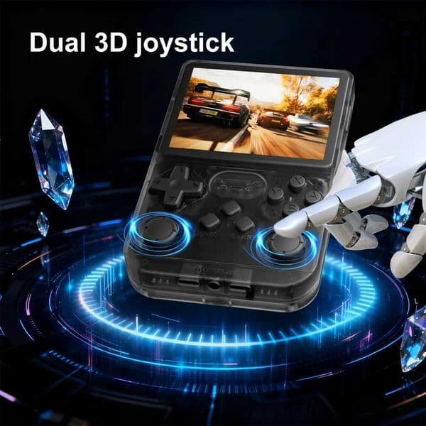 Electronic Pocket GAMINJA Portable ANS11 Handheld Video Player 64GB Gaming Console with Dual 3D Joysticks 35-inch IPS SnJ260603