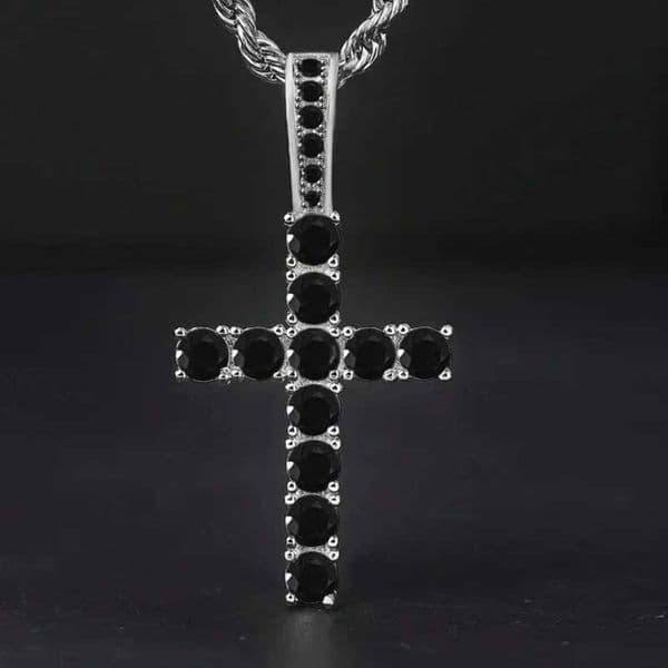 Zirconia Luxury Cubic Cross Pendant Necklace 60cm Twisted Chain Couple Necklaces Women Men Accessories Z260603