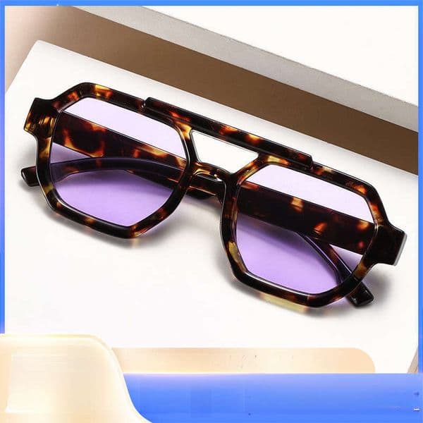 Luxury Brand Designer Sunglasses Polygonal Export New UV Protection Fashion Sunglasses Men's High-End Full-Frame Glasses