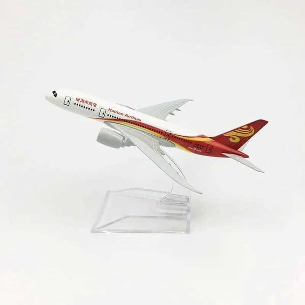 Air China HaiNan Airways B787 Model Airplane 16cm 787 Airways w Stand Metal Plane Model Aircraft Toy Displays kids toys for boys L260603T3ML