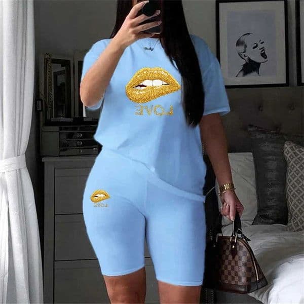 Simplicity Womens Outfit 2024 Summer Hot Sales T-ShirtsShorts 2 Piece Set Lady Casual Jogging Sports Suit Luxury Tracksuit D260603