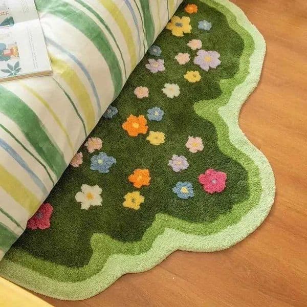 Living Room VIKAMA Sofa Soft Carpet Plants And Flowers Bedroom Carpet Corridor Carpet Aesthetic Home Decoration Door Mat L260603