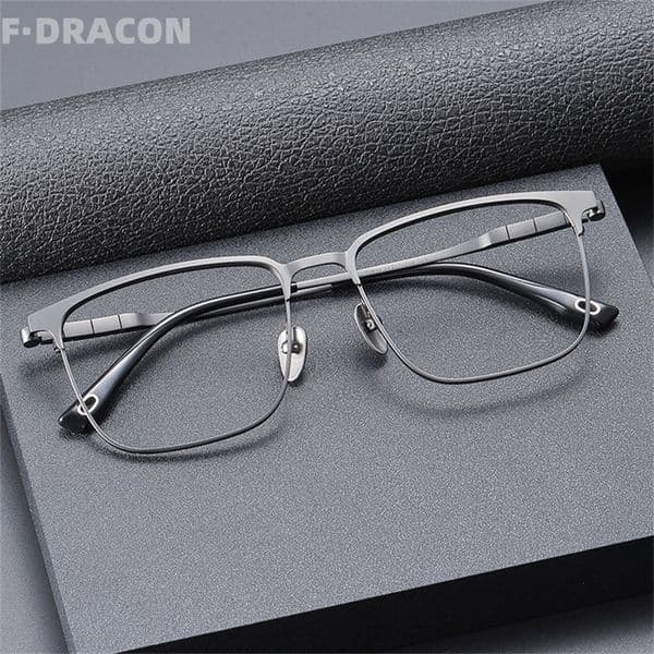 Big Face Eyeglass Frame Ultra Light Business Mens Blue Optical Prescription 70809 260602