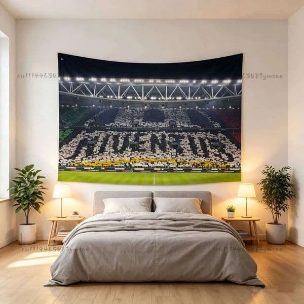gift set Luxury Designer Decor Boutique Football Stadium Flag Bedrooms Garage Decoration Tapestry A-Juventus-S Fc Funny Background Cloth Home Decor Decoration F 6 thumbnail 2