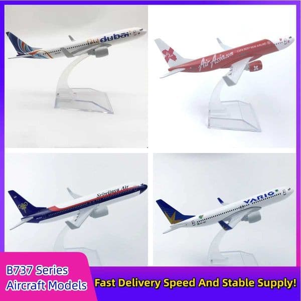 16CM Boeing B737 Aircraft 737 Series Scale Model Alloy Metal Diecast Airplane Toys for Boys Gift Collection Display L260603W0UF