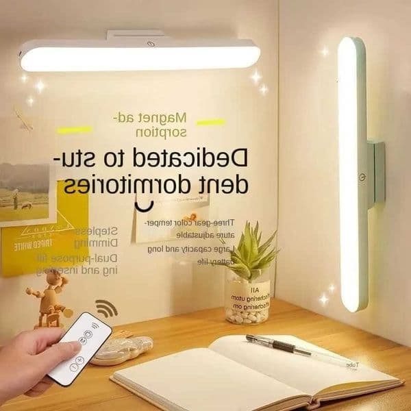 Protection Eye LED Magnetic Remote Reading Switch Desk Lamp Three-speed Stepless Dimming USB Rechargeable Student Learning Lamp M260603