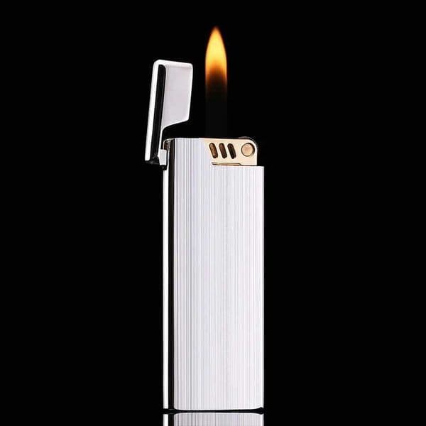 Copper tra-thin e Iatable Lighter Open Fire Butane Grinding Wheel Cigarette Lighter Accessories Gadgets J260603