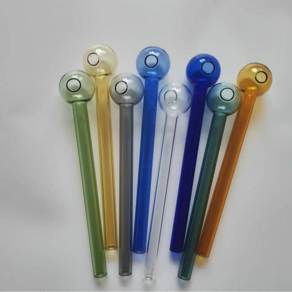 US Stock 4inch 6inch Colorful High Borosilicate Glass Smoking Pipes Wholesale Bulk Supply Glass Smoking Pipe Accessories For Cross Border Trade