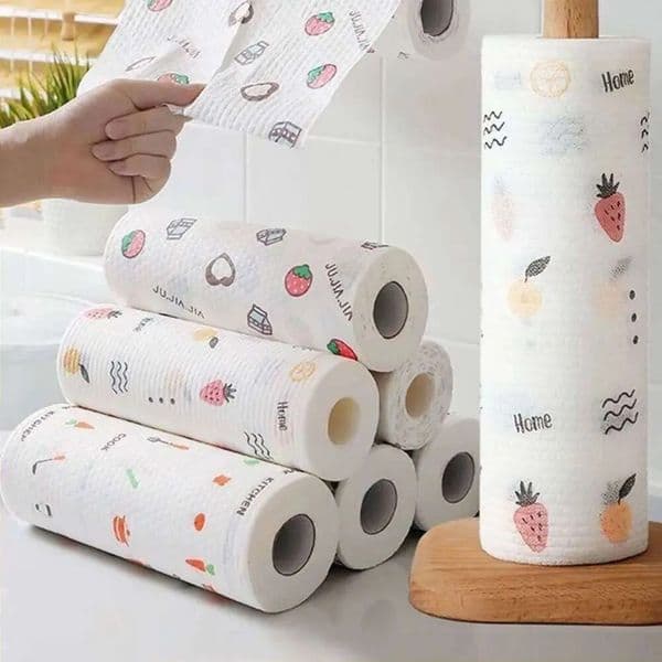Luxury dinnerware china Designer 30/50/100/200Pcs Thickened Non-Woven Kitchen Cleaner Wipes Absorbent Towel Disposable Rags Dish Paper Water Oil Absorbing Free 2
