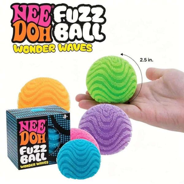 Schylling NeeDoh Fuzz Series Relief Toys Suitable Desktop Ornament For People Under Pressure Fun Soft Stress Ball 26L0603