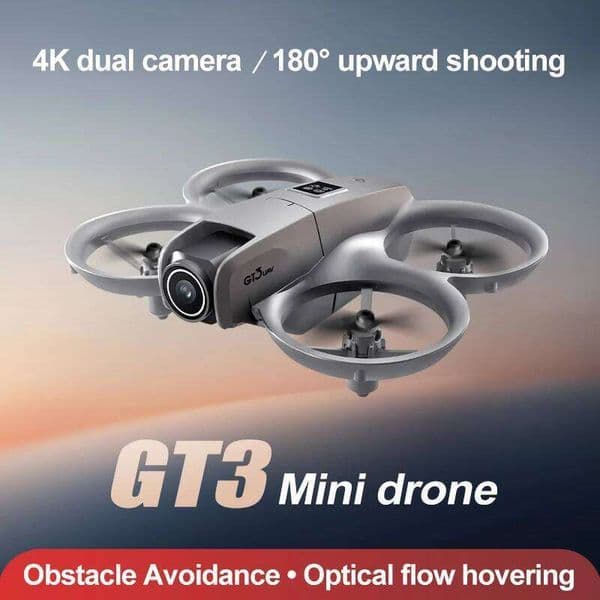 2026 New Gt3 Mini Drone WIFI FPV Hover Camera 4K Pocket Coloful Lights Dron Rc Plane Foldable Quadcopter RC Toys Gift For Kid