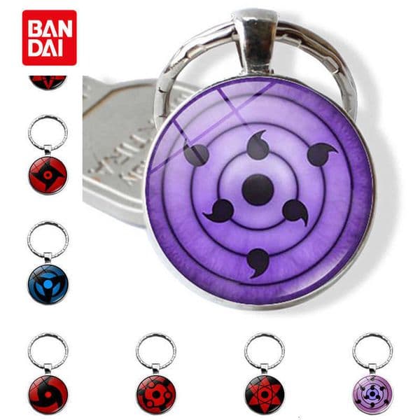 Naruto Kaleidoscope Sharingan Time Keychain Anime Merchandise Metal Keyring Bag Pendant L260603SU9Y