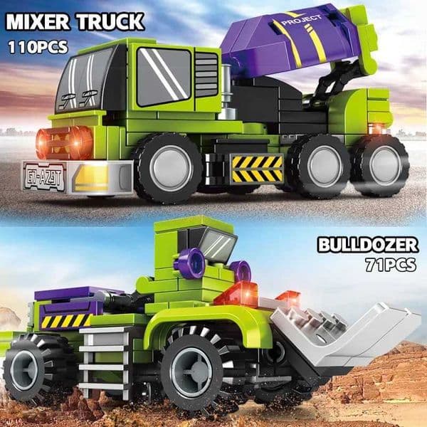 6 IN 1 Deformation Car Assembly Building Blocks Transformation Rotots Vehicle Bricks Action Figure Children Puzzle Toys GiftsJ260603