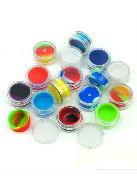 Small acrylic container concentrate 710 plastic storage jars Huge Stock 10ML silicone oil tobacco storage Container Tax Duty Free HJ