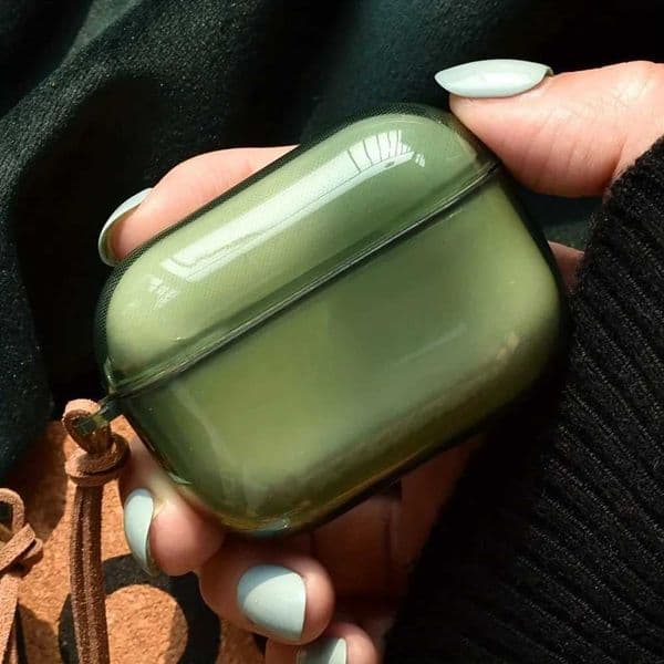 Translucent and Fresh Green Earphone Case For 4 3 2 1 Earphone Cases For Pro 2 Pro Soft Protective CoverT260602