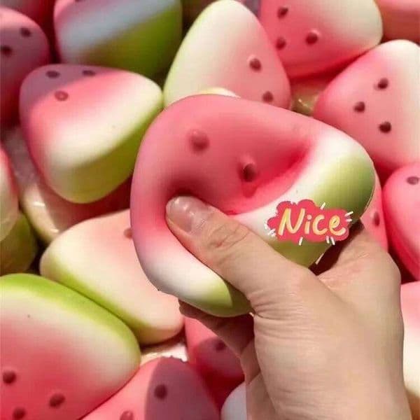 New Summer Watermelon Squishy Slow Rising Soft Wet Cute Stress Relief Vent Toy Mini Street Stall Gift 26Y0604