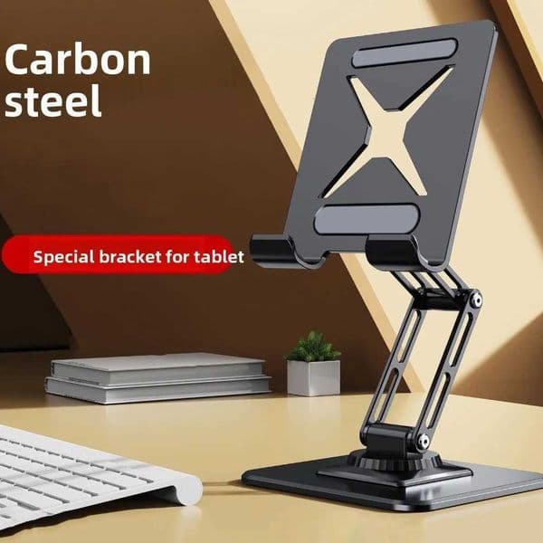 Foldable Rotatable Tablet Stand Adjustable Multi Angle Tablet Foldable Holder Anti Slip Metal Frame Tablet Phone Bracket OfficeT2600604