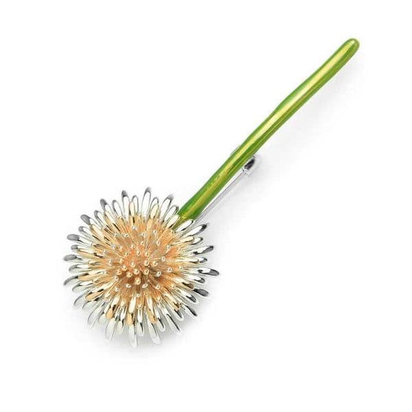 Green Dandelion New Flower Enamel Brooches Women Mens Weddings Plants Brooch Pins Gifts L2606031BYK