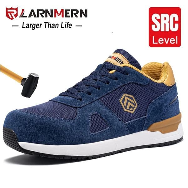 LARNMERN Men Steel Toe Shoes Antistatic Safety Shoes Women Composite Breathable Slip On Work Sneakers Industries Protection 260604