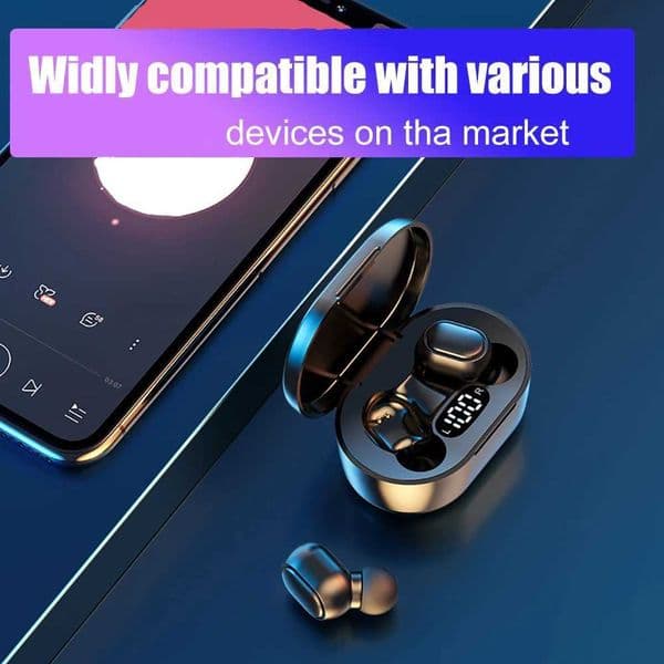 Wireless E7S TWS Headphones Bluetooth Earphone Control Sport Headset Waterproof Microphone Music Earphone Work On All SmartphoneL260604