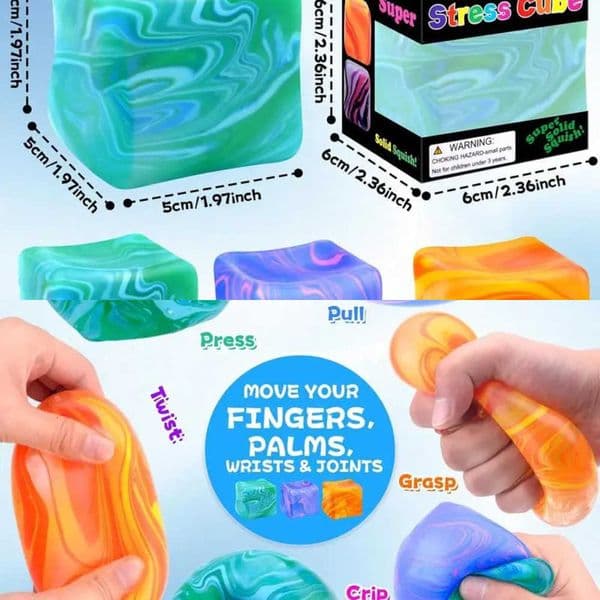 Snowflake 2026 Needoh New Hot Ice Cube Malt Sugar Squishy Stress Relief Slow Rebound Anti-Anxiety Squeeze Toy In Stock L260604