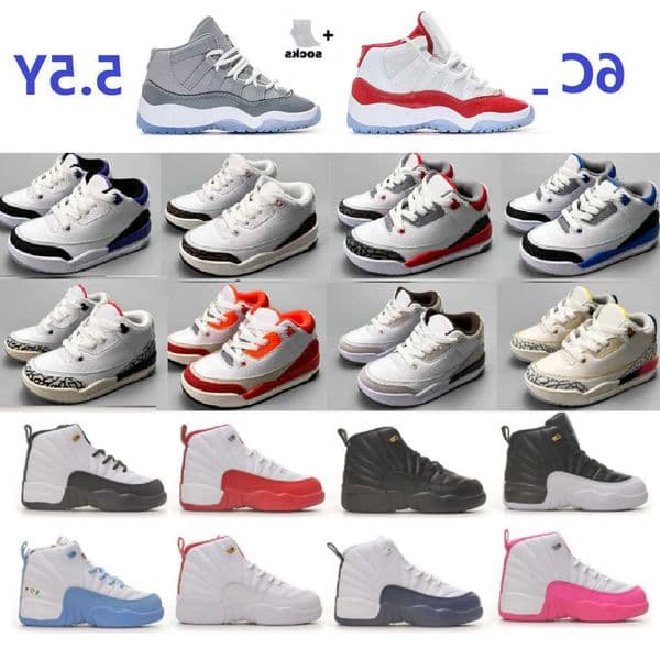 12s 3s 12 11S cherry kids Shoes boy girl Basketball toddler Sneakers boys Flu Game cherry Gym Red Royal Taxi Kid shoe chidren Playoffs designer sneaker 2238