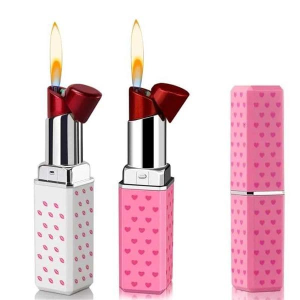 Mini Cute Outdoor Lipstick Iatable Lighter Windproof Portable Lighter Cigarette Accessories Wens Fashion Smoking Gift J260604