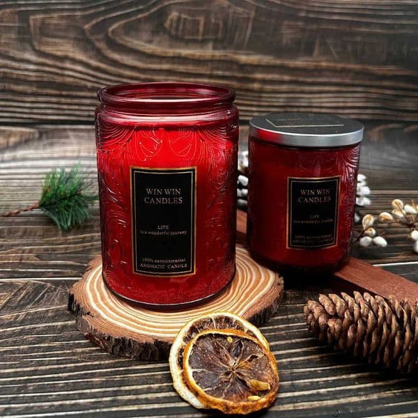 Scented Candle Lavender/Velvet Rose Fragrance Floral Embosse Fragrance Candle Jar Home Indoor Fragrance Candle Glass 40-90HoursXJ240730 Y260604