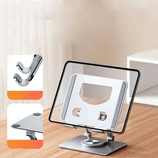 Rotatable 360 Tablet Stand Adjustable Foldable Desktop Stand Holder Compatible For 47-12 Inch Ipad Pro/Air/Min Laptop TabletT2600604