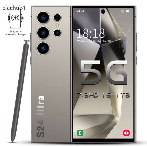 2026 Best-selling S24 Ultra Smart Phone with 7.3-inch Large Screen, 16GB + 1TB Internal Storage, Built-in Pen