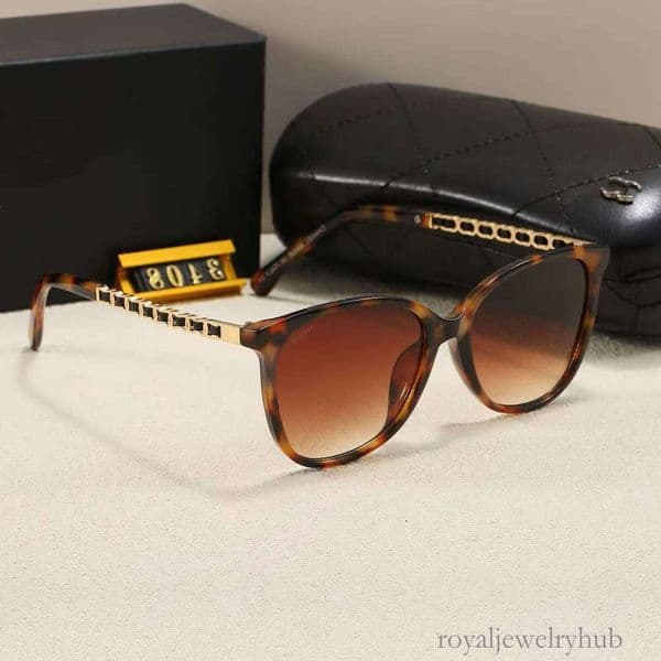 Designer Sunglasses cc sunglasses 3408 Black Frame Makeup Magic Glasses for Customizable Prescription Blue Light Blocking Chain channels sunglasses