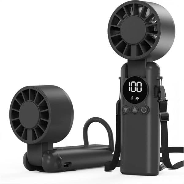 Portable Handheld Fan 5000mAh Rechargeable Mini USB with LED Display Foldable n 199Speed Battery Operated Travel 260601