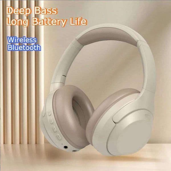 C-2235 Dual Mode Wireless Headset Deep Bass Long Battery Life Gaming Sports Headphones Rechargeable Over Ear Mic New W260604