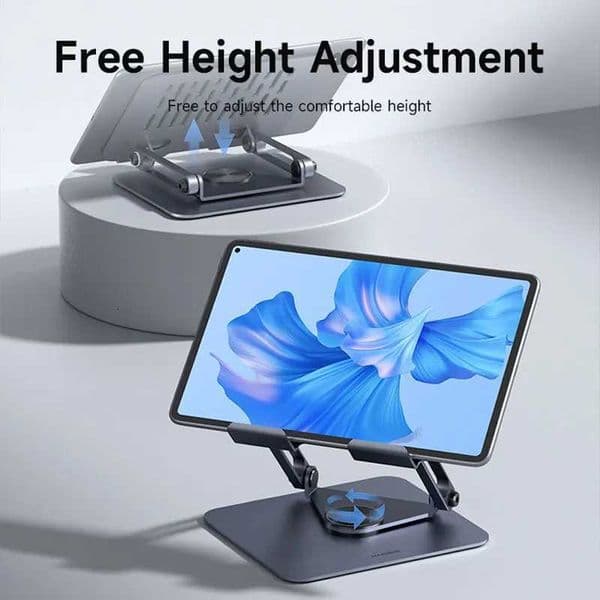 360 Hagibis Rotating Tablet Stand Adjustable Tablet Holder Dual Rod Support Aluminum Foldable Cradle for iPad Pro Switch ROGT2600604