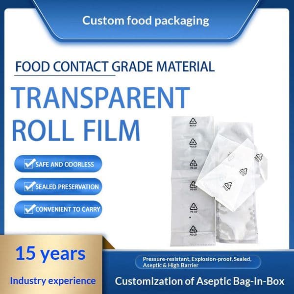 Professional customized transparent three-sided sealing bag