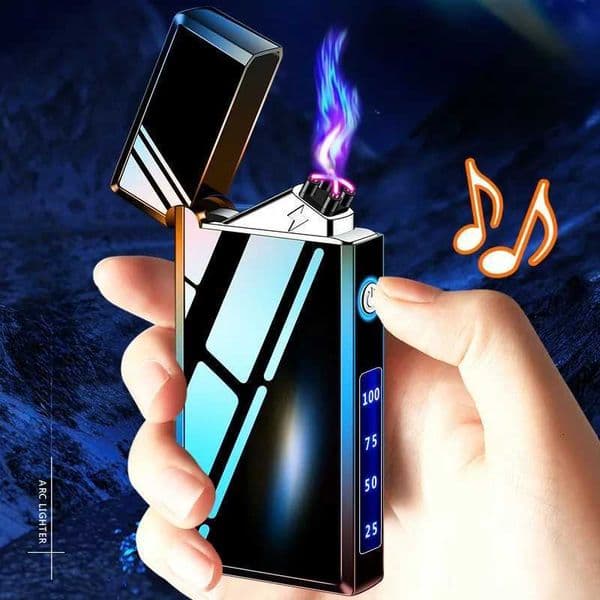 Electric Single Arc lighter Metal Windproof flameless USB Touch Sensing Cigarette Lighter Outdoor portable lighter mens gifts J260604